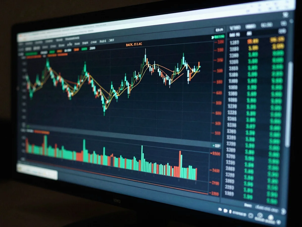 Close-up of a financial data interface showing backtesting result